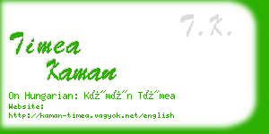 timea kaman business card